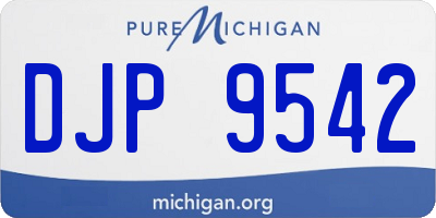 MI license plate DJP9542