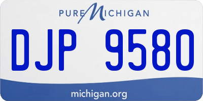 MI license plate DJP9580