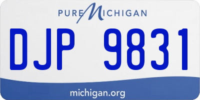 MI license plate DJP9831