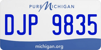 MI license plate DJP9835