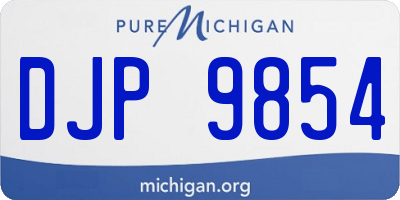MI license plate DJP9854