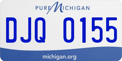 MI license plate DJQ0155