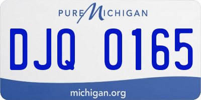 MI license plate DJQ0165