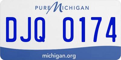 MI license plate DJQ0174