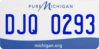 MI license plate DJQ0293