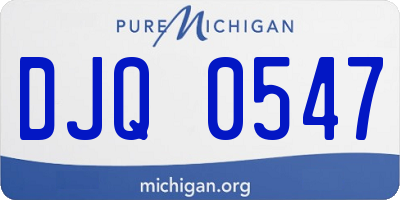 MI license plate DJQ0547