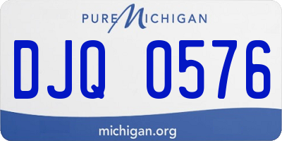 MI license plate DJQ0576