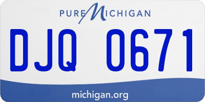 MI license plate DJQ0671