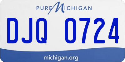 MI license plate DJQ0724