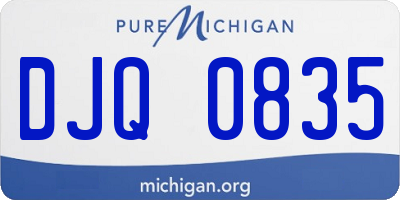 MI license plate DJQ0835