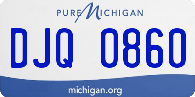 MI license plate DJQ0860