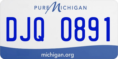 MI license plate DJQ0891