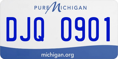 MI license plate DJQ0901