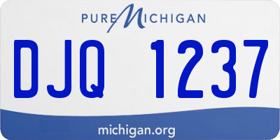MI license plate DJQ1237