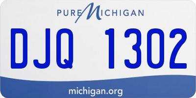 MI license plate DJQ1302