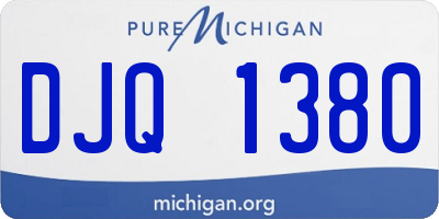 MI license plate DJQ1380