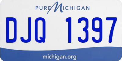 MI license plate DJQ1397