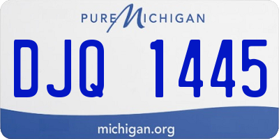 MI license plate DJQ1445