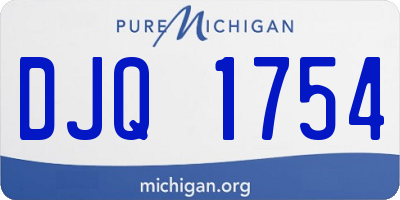 MI license plate DJQ1754