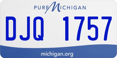 MI license plate DJQ1757
