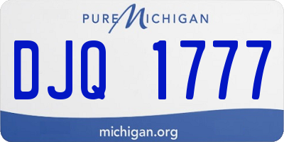 MI license plate DJQ1777