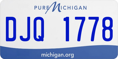 MI license plate DJQ1778
