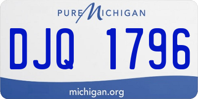 MI license plate DJQ1796