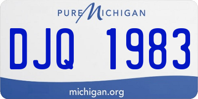 MI license plate DJQ1983