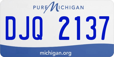 MI license plate DJQ2137