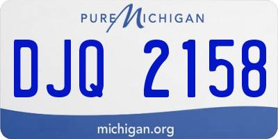 MI license plate DJQ2158