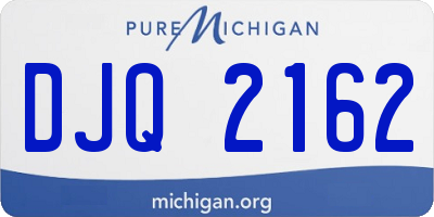 MI license plate DJQ2162