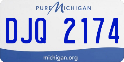 MI license plate DJQ2174