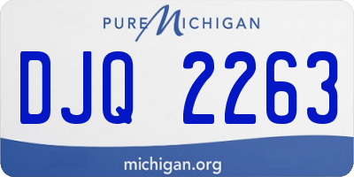 MI license plate DJQ2263