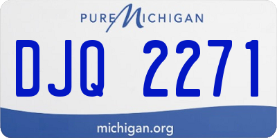 MI license plate DJQ2271