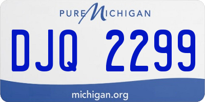 MI license plate DJQ2299