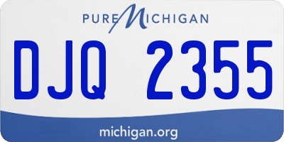 MI license plate DJQ2355