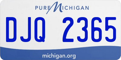 MI license plate DJQ2365