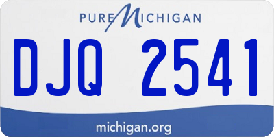 MI license plate DJQ2541