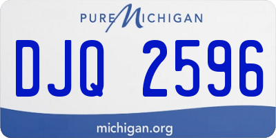 MI license plate DJQ2596