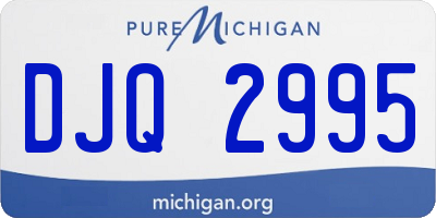 MI license plate DJQ2995