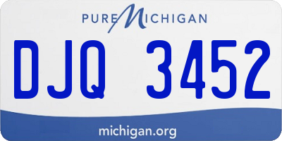 MI license plate DJQ3452