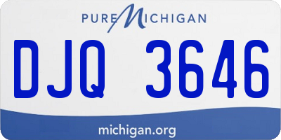 MI license plate DJQ3646