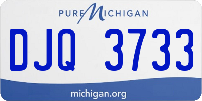MI license plate DJQ3733