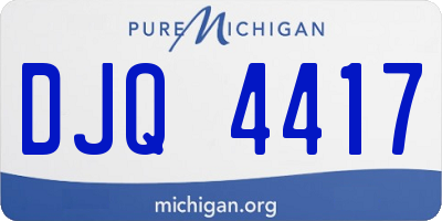 MI license plate DJQ4417