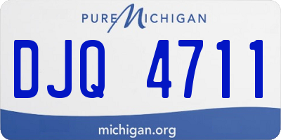 MI license plate DJQ4711