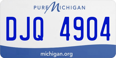 MI license plate DJQ4904