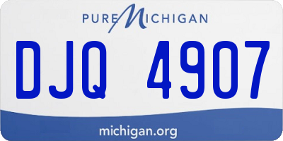 MI license plate DJQ4907