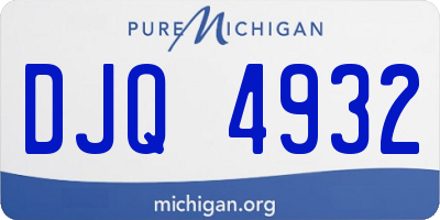 MI license plate DJQ4932