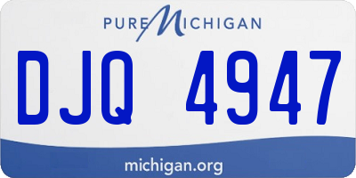 MI license plate DJQ4947