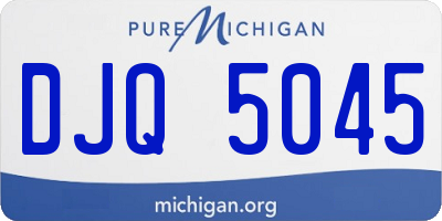 MI license plate DJQ5045